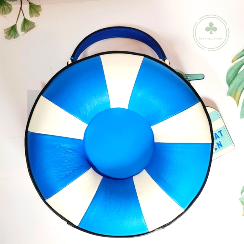 MAKE AN OFFER kate spade float stripes blue crossbody
